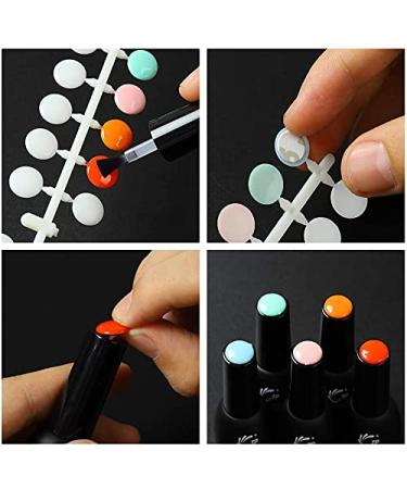 Buy Ancllo 240 Pcs Oval Artificial Nail Tips | Nail Art Practice & Color Swatch Cards for DIY & Salon Use - International Shipping Available - Buy Online on GoSupps.com