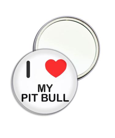 I Love My Pit Bull - 55mm Round Compact Mirror