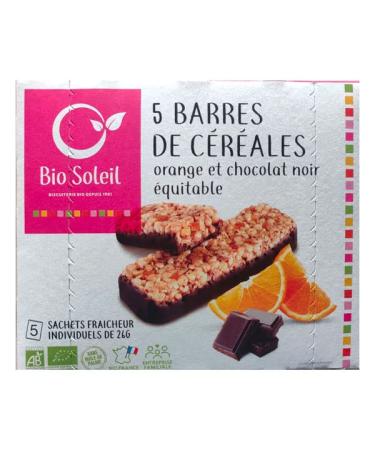 Bio Soleil - 5 orange & dark chocolate bars 130g - unit