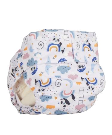 ABDL Diaper Adult Printed Diaper Unisex - Panda and White Leak Proof Super Absorbent Diaper Adult Diaper Cover/Wrap ABDL Japanese Standard