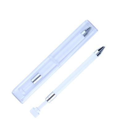 Manicure Nail Pen Nail Drill Pen | Manicure Point Pencil for Artistic Nails Rhinestone Art Pen Nail Portable Also for Home Travel Business Travel white