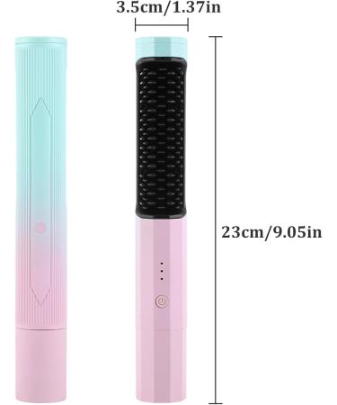Portable Cordless Hair Straightener Brush - 3 Temp Settings Auto-Off Anti-Scald - International Shipping Available - Buy Online on GoSupps.com