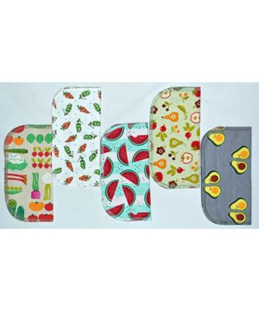 Farmers Market 2 Ply Printed Flannel 8x8 Inches Set of 5 Little Wipes - Buy Online on GoSupps.com