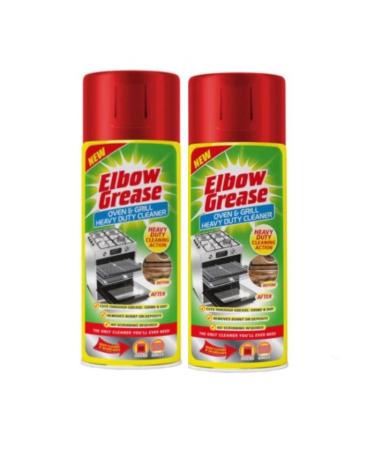 2 x 400ml Elbow Grease Heavy Duty Oven & Grill Cleaner Spray On