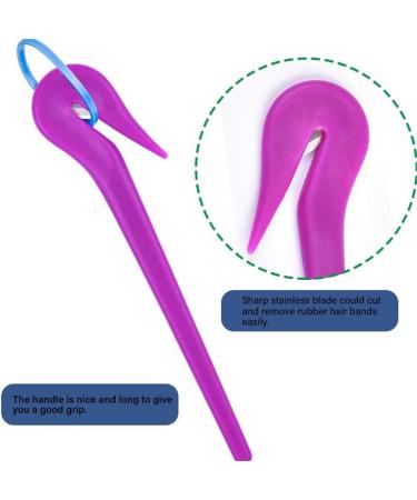 Rubber Hair Bands Mini Elastic Hair Ties with Braiding Ponytail Pick Maker Tools and Small Hairbands Cutter Remover for Kids Toddlers Girls Women multicolour - Buy Online on GoSupps.com