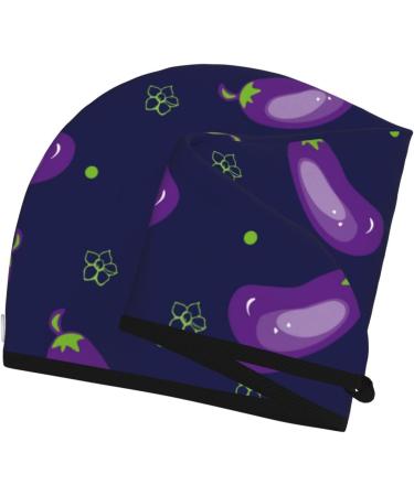 Eggplant Microfiber Hair Towel | Soft Super Absorbent Wrap for Women | Quick Dry Coral Velvet Cap for Long Curly & Thick Hair - Buy Online on GoSupps.com