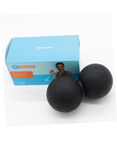 Double Peanut Massage Roller & Foot Trigger Point Ball - Yoga Deep Relaxation Massage Tool | Medium Black - Buy Online on GoSupps.com