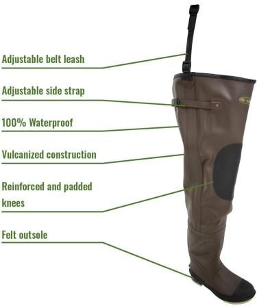 FROGG TOGGS Men's Classic II Hip Boot - Cleated & Felt Options, Size 9, Brown - Buy Online on GoSupps.com