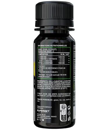 Superset Nutrition - Carnitine Shot (12x60ml) - L-Carnitine in oral solution for optimal absorption - Ideal in dry periods! -Tropical flavor - Buy Online on GoSupps.com