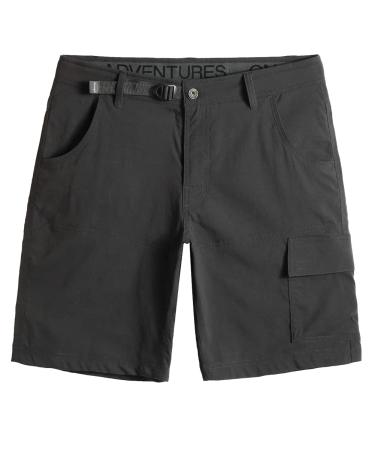 maamgic Mens Hiking Shorts 10" Waterproof Quick Dry Cargo Shorts Tactical Shorts for Camping Fishing Outdoor Activity Charcoal 33