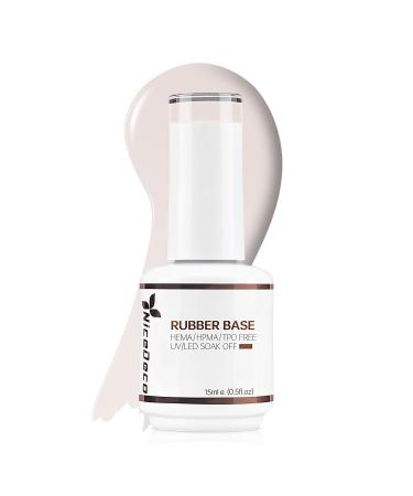 Nicedeco Rubber Base Gel Pink 15ml LED UV Rubber Gel Soak Off Nail Art Manicure 13 NR13