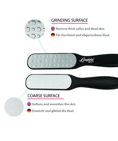 Longivia Double-Sided Stainless Steel Foot File - Effective Corn and Wart Remover for Smooth Feet - Buy Online on GoSupps.com