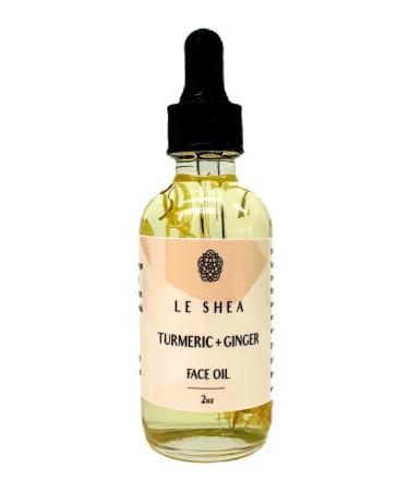 LE SHEA Turmeric & Ginger Oil with Argan Rosehip Oil Infused Calendula Herb Dark Spot Serum Cleanses Skin Fight Acne Even Tone Scars Natural Glow Body Face Skin Hair 2 oz