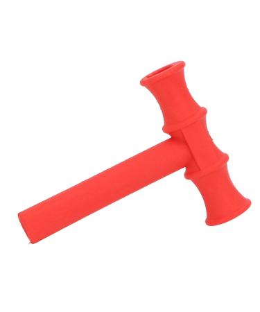 T-Shaped Chewing Tube for Adults | TPR Vocal Training & Chewy Sticks for Autistic Chewers - Red - Buy Online on GoSupps.com