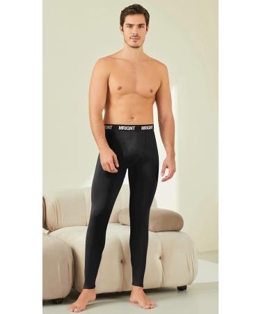 Men's Thermal Underwear Bottom 2 Pack - Lightweight Long Johns Base Layer Pants for Cold Weather - Black, Size Large - Buy Online on GoSupps.com