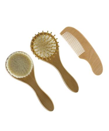 Toyvian 1 Set Baby Bath Set Wooden Hair Brush Hair Scrubber Baby Brushes for Hair Baby Bathing Brush Baby Bath Brush Body Slimming Brush Scalp Grooming Comb Baby Comb Baby Wool Comb Infant