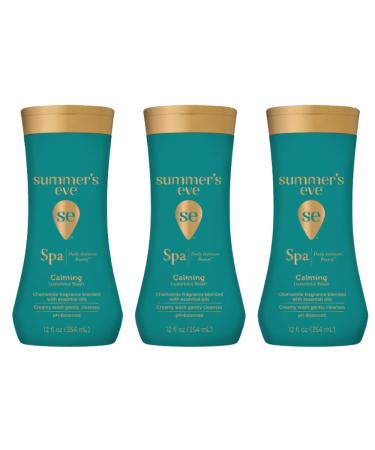 Summer's Eve Spa Daily Intimate Wash Luxurious Cleansing Feminine Wash Calming Chamomile pH-Balanced Wash 12 Fl Oz Bottle (Pack of 3)