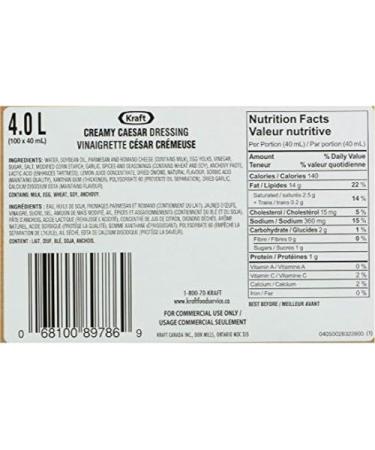Kraft Creamy Caesar Dressing Packets 40ml (Pack of 100) 40 ml (Pack of 100) - Buy Online on GoSupps.com