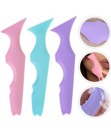 Mikinona Blue Eyeliner Pencil 3pcs Silicone Beauty Ruler Lipstick Eyelash Shield Applicator Lash Tool Mascara Applicator Massage - Buy Online on GoSupps.com