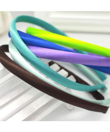 LIUJZZJ 34pcs Baby Girls Satin Covered Headbands - Multicolor Silk Ribbon Hair Accessories (10mm 36cm Perimeter) - Perfect for All Occasions - Buy Online on GoSupps.com