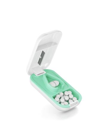 Opret Pill Cutter Pill Splitter with Blade for Small Pills Large Pills Cut in Half Quarter for Tablet Vitamin Medicine (White)