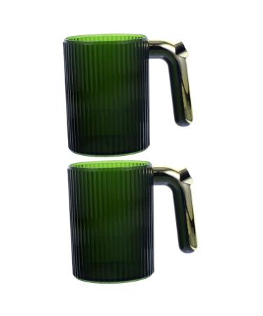 STOBAZA 2pcs Handle Toothbrush Cup Bathroom Mugs Toothbrush Mug Toothpaste Holder Bathroom Storage Cup Drinking Cup Water Cup Tooth Brushing Mugs Brushing Cup Travel Tumbler Household