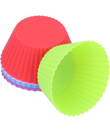 10Pcs Silicone Baking Cups Muffin Cup Cake Resuable Muffin Cupcake Liners with 5 Multicolor Cake Cupcake Liners Cups for Home Bakery - Buy Online on GoSupps.com