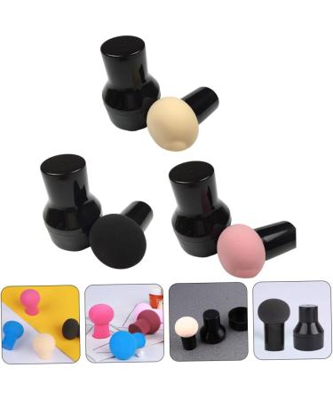 Housoutil 6sets Mushroom Head Puff Facial Sponges Hand Brush Soft Bristles Makeup Pad Beauty Sponges Triangle Puffs for Loose Blending Sponge Makeup Tools Hydrophilic Polyurethane Make up - Buy Online on GoSupps.com