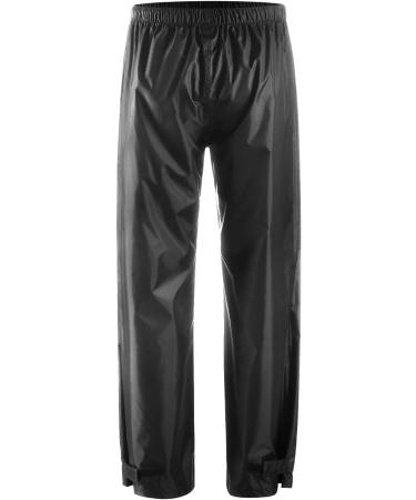 AXESQUIN 3XL Men's Waterproof Rain Pants - Breathable Lightweight Windproof Cycling & Hiking Overpants - Black - Buy Online on GoSupps.com
