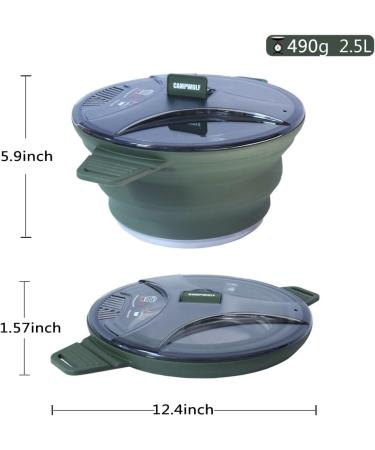 2.5L Collapsible Camping Cook Pot,Portable Cookware for Outdoor Hiking - Buy Online on GoSupps.com