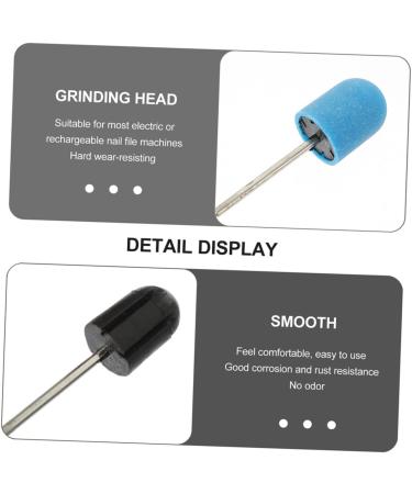 Healeved 1 Set Nail Color Sand Cap Nail Art Polishing Caps Nail Polisher Caps Electric Tool Nail Bit Fine Grit Nail Art Tools Electric Nail File Replacement Sandblasting Nail Flakes Corner 2x1.5cm Blue - Buy Online on GoSupps.com