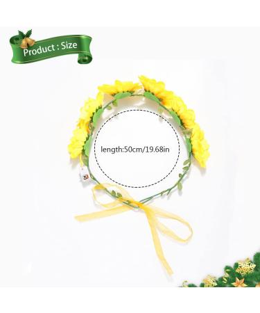 Werhonton LED Sunflower Hairband for Women and Girls - Yellow Festival Hair Accessories - Buy Online on GoSupps.com