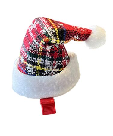 AJTUTUS Santa Hat Headwear Tinsel Hair Clip Christmas Duckbill Clip Headpiece with Tinsel Tulle Cone Hat Cartoon Photo Props