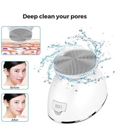 Facial Cleansing Brush Waterproof Face Spin Brush Set - 5 Speed for Deep Cleansing Exfoliating Blackhead Massaging - Buy Online on GoSupps.com