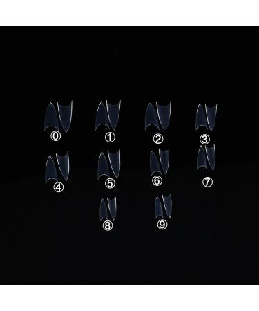 Clear Stiletto Nail Tips - 500 Pack Acrylic False Nails for Gel & Salon Manicure | Transparent Sharp Nail Art Decoration - Buy Online on GoSupps.com