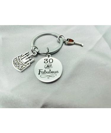 30 and Fabulous Keychain Gifts for Mom, Aunt, or any 30 Year Old Woman - Unique 30th Birthday Gift Ideas - Buy Online on GoSupps.com