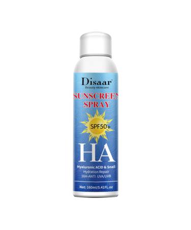 Sunscreen Spray SPF50+ HA Hyaluronic Acid Snail Hydration Repair UVA/UVB 160ml/5.41oz