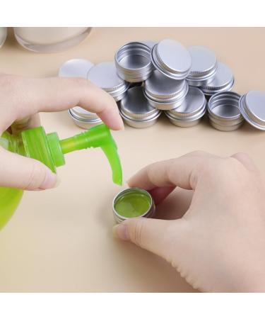 Flintronic 24-Pack 5ml Aluminum Empty Jars with Spoon & Labels - Travel Pots for Mini Candles & Cosmetics - Silver - Buy Online on GoSupps.com