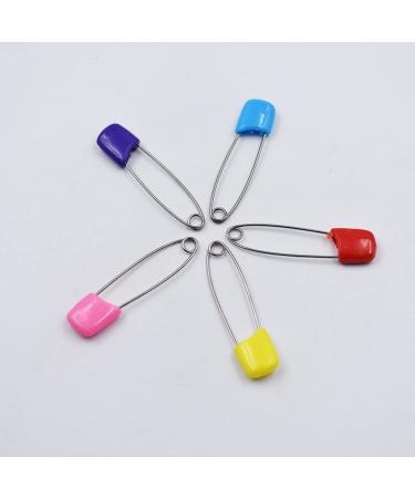 U-M Pulabo Multi-Colored Safety Pins - 5Pcs Reusable Plastic Head Infant Diaper, Medium Size - Buy Online on GoSupps.com