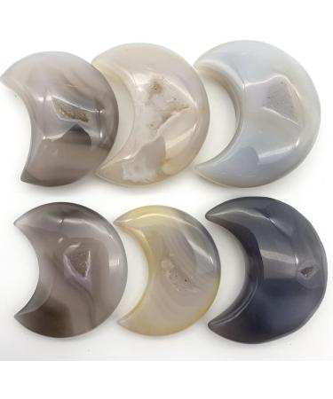 Room Decoration Gemstones for Decoration Natural Geode Agate Moon-Shaped Cluster Handmade Raw Quartz Carved Polished Decoraction Decor Stones Aura Crystal - Buy Online on GoSupps.com