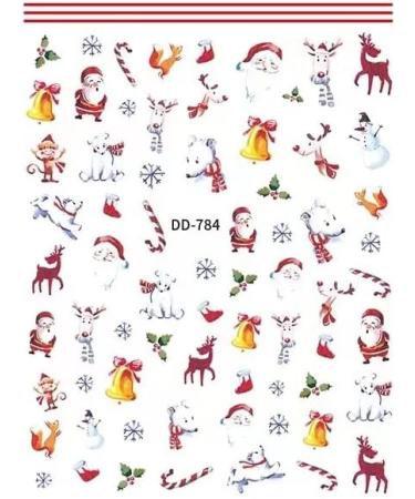 9 Sheets Christmas Nail Art Stickers Decals Self-Adhesive Kids Cute White Snowman Snowflakes Winter Snowbell Reindeer Nail Supplies Nail Art Design Decoration Accessories - Buy Online on GoSupps.com
