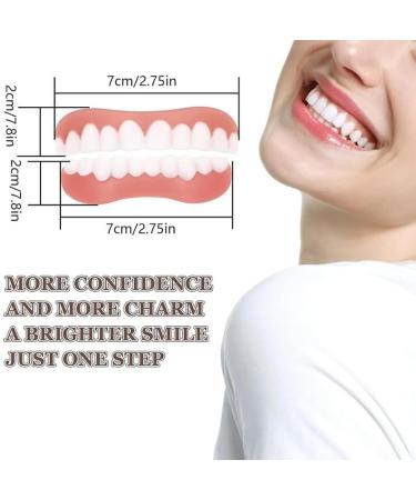 Brigtviee 2 Pairs ClipIn Veneers Teeth Fake Teeth Veneers ClickOn Veneers Teeth Top and Bottom Adjustable Instant Veneers Dentures False Teeth for Covering Imperfect Teeth - Buy Online on GoSupps.com