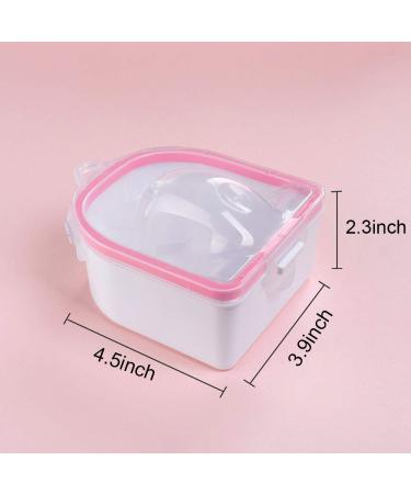 Manicure Spa Tool Set - Nail Soaking Bowl with Triangle Cuticle Peeler & Stainless Steel Pusher (Pink) - Buy Online on GoSupps.com