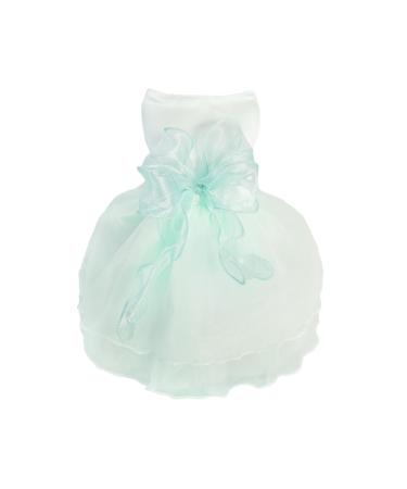 Dog dress wedding dress for dog luxury puppy skirt dog clothing princess dresser summer puppy dresses dog hole time evening dresses fly dresses bowknot dress for little dog girl (l green) l green green