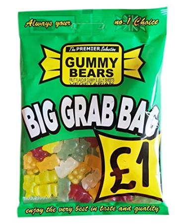 10 x 120g Gummy Bear Sweets Big Grab Bags Halal Sweets