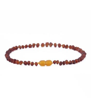Baltic Amber Unisex Necklace - Cognac Raw, 14 Inches - Knotted, Raw Beads (1 Pack) - Buy Online on GoSupps.com