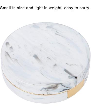 Portable Lens Case 4 Colors Soaking Lenses Case with Mirror Plastic Marble Pattern Eye Care Kit Container(#4) - Buy Online on GoSupps.com