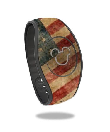 MightySkins Skin Compatible with Disney Magicband 2 - Vintage American | Protective, Durable, and Unique Vinyl Decal Wrap Cover | Easy to Apply, Remove, and Change Styles | Made in The USA