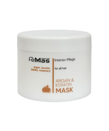 Femmas FemMas Argan and keratin hair mask with vegetable oils and proteins I Argan oil hair mask I Protein hair mask for healthy and supple hair I