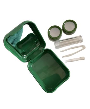 Solustre 1 set contact lens container mirror film Make-up container glitter container contact lens container contacts case contact case lentiletui frosted organizer travel plastic